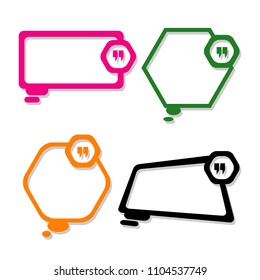 Modern creative quotation box,bubble speech talk frame element template.with clean and elegant design.vector.isolated background