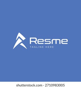 Modernes und kreatives R-Font-Logo-Design, Vektorkonzept