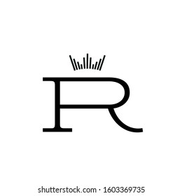 Modern creative R letter logo emblem