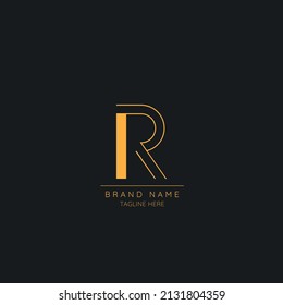 Modern and creative R logo design, Minimal Luxury initial based vector icon illustrations.