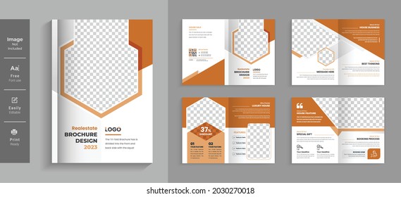 Modern and creative real estate business brochure design template or professional company profile design template. colorful shape-able multipurpose use layout