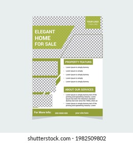 Modern creative real estate flyer template design