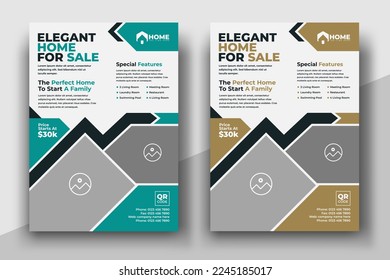 Modern creative real estate flyer design template, business flyer template