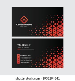 Moderno Vector De Diseño De Tarjeta De Negocio De Color Rojo Y Negro Creativo