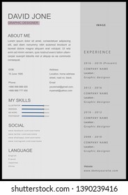 Modern Creative Resume CV Design - Vector