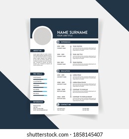 Modern creative resume cv template vector