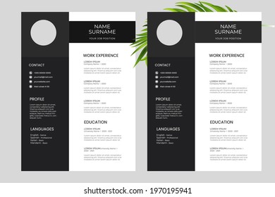 Modern creative resume cv template Vector
