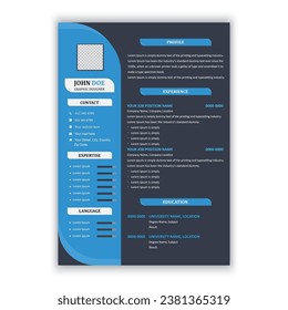 Modern Creative Resume Template Design