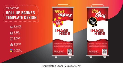  Modern creative roll up banner design collection template 