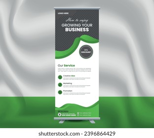 Modern and creative rollup banner design for corporate business