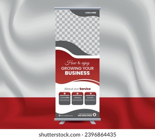 Modern and creative rollup banner design for corporate business