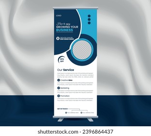 Modern and creative rollup banner design for corporate business