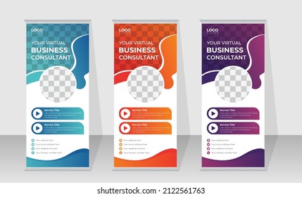 Modelo de diseño de banners moderno y creativo para anuncios de negocios.