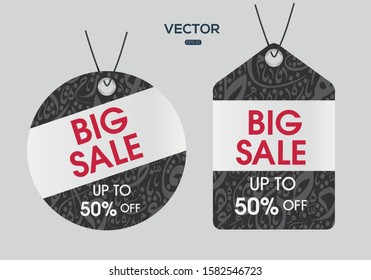 Modern Creative sale banner Template ,Contain Random Arabic calligraphy Letters Without specific meaning in English ,Vector illustration