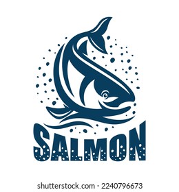 Modern and creative salmon fish logo