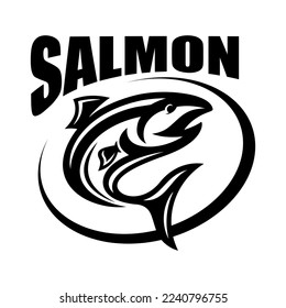 Modern and creative salmon fish logo