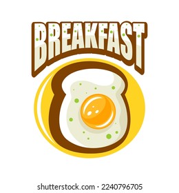 Modern and creative scrambled toast logo