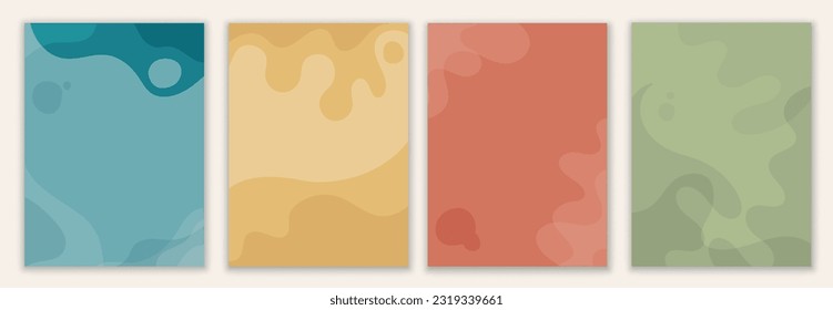 Moderna plantilla de colección creativa folleto pancarta volante colati con elformación organici. Fondo de moda vectorial. Fondo de la portada abstracta. Espacio de copia de la presentación