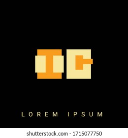 Modern creative shaped IG, GI, I, G logo. Initial Logo Designs  with Black Background.