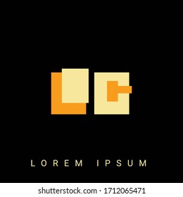 Modern creative shaped LG, GL, L, G logo. Initial Logo Designs  with Black Background.