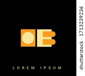 Modern creative shaped OB, BO, O, B logo. Initial Logo Designs  with Black Background.