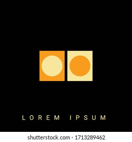 Modern kreativ gestaltetes OO, OO, O, O Logo. Erstmalige Logo-Designs mit schwarzem Hintergrund.