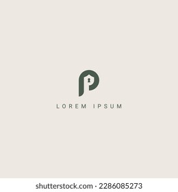 Modern Creative Shield Letter P, Security Logo Design Concept.