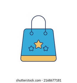 Modern creative shopping bag star icon