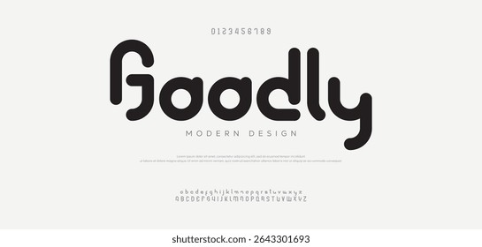 Modern creative simple  alphabet font. Digital abstract futuristic, logo, music, sport, minimal technology typography. Simple numeric vector illustration
