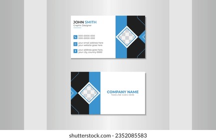 Modern, creative, and simple business card template in vector format.
