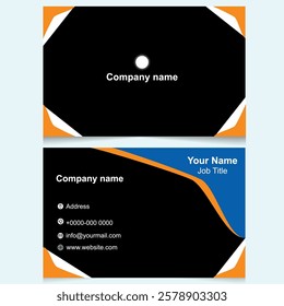 Modern creative  and simple business card design template, flat gradation business card inspiration.
