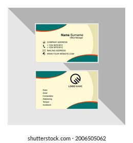 Modern creative simple and clean business card design vector, horizontal business card, abstract unique luxury and professional business card design, print ready corporate and brand identity design