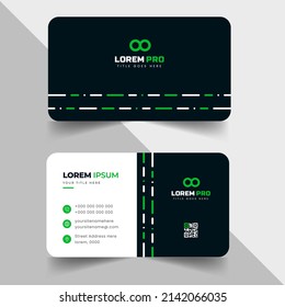 modern creative simple clean business card or visiting card
design template with unique shapes