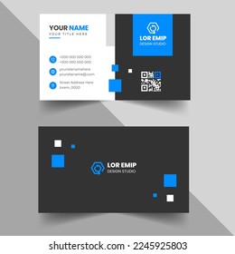 modern creative simple clean business card or visiting card
design template with unique shapes