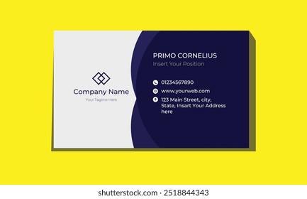 Modern creative simple clean business card or visiting card design template