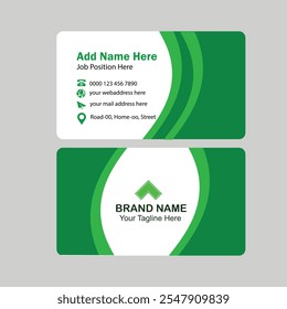 Modern creative simple clean business card or visiting card design.