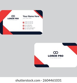 Modern creative simple clean business card or visiting card design template