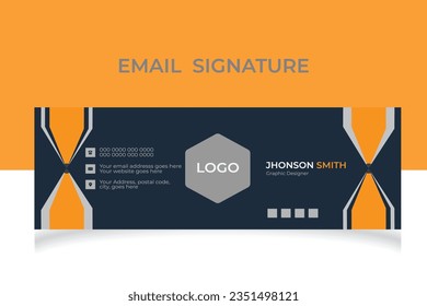 modern creative simple email signature design template with vector clean design.