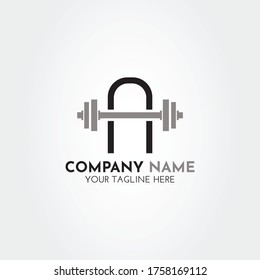 Modern, creative, simple A gym logo vector