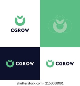 Carta moderna creativa simple C con plantilla de diseño de logotipo minimalista para la producción de alimentos