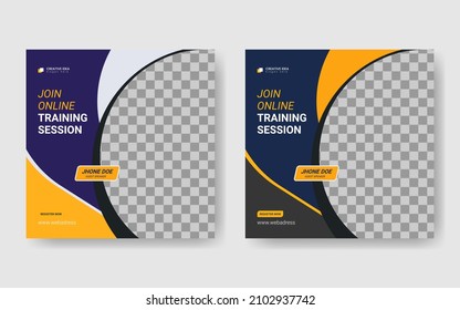 modern creative social media post and web banner .