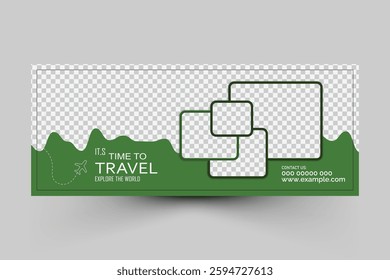Modern and creative social media post banner and cover template design. Vector illustration