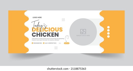 Modern creative social media timeline cover or promotional web banner design template