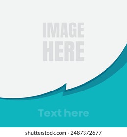 Modern creative social media vector template, social media image frame, Mint and dark mint color vector banner.