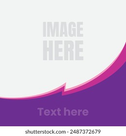Modern creative social media vector template, social media image frame, purple and light purple color vector banner.