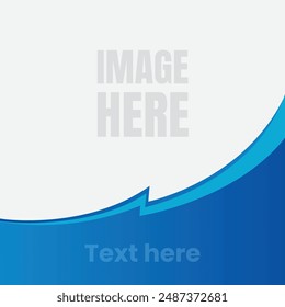 Modern creative social media vector template, social media image frame, Blue and light blue color vector banner.