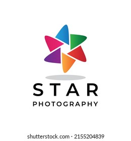 Modern Creative Star Photography Logo Design Stock Vector (Royalty Free ...