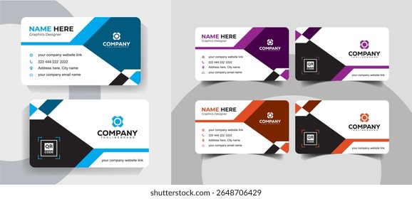 Modern Creative and Stylish Business Card DesignTemplate for Professionals with Corporate Style