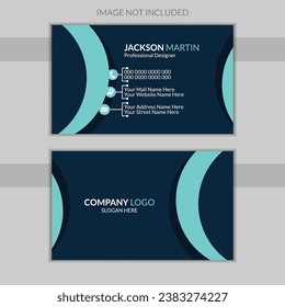 Modern Creative Stylish and Unique Professional Business Card Vector Design Template, Double Sided