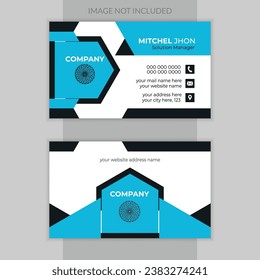 Modern Creative Stylish and Unique Professional Business Card Vector Design Template, Double Sided